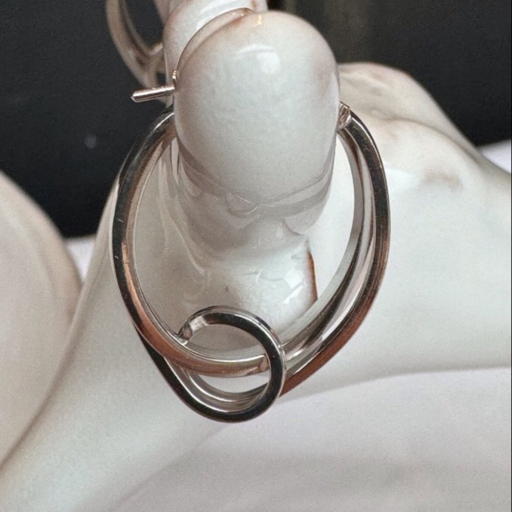 14kyg Loop De Loop Double Hoop Earrings View 5